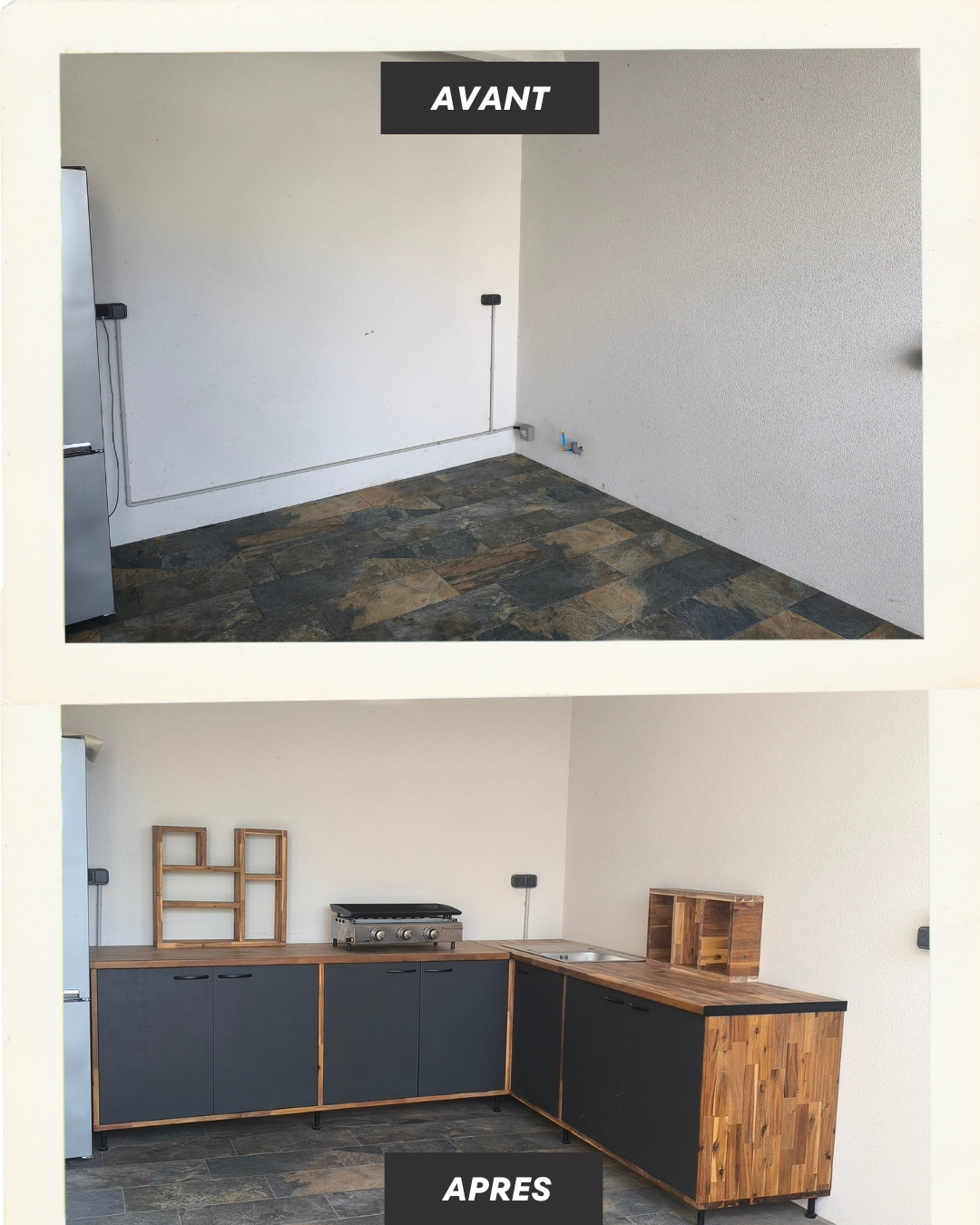 Gray minimalist before after photo collage instagram post 2 