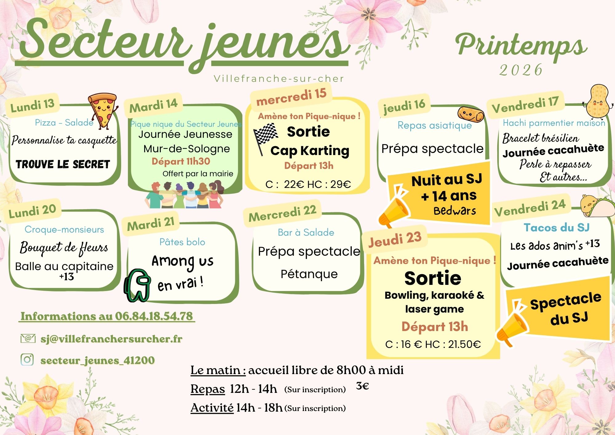 Secteur jeunes printemps 2026