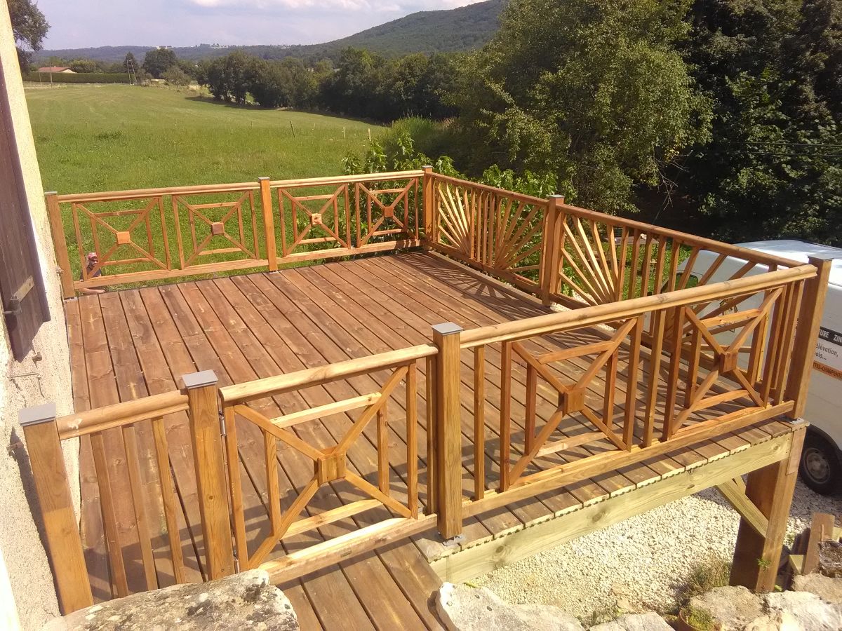 Terrasse bois balcon montauban
