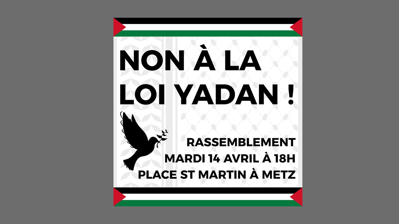 Loi YADAN: Rassemblement le 14 Avril