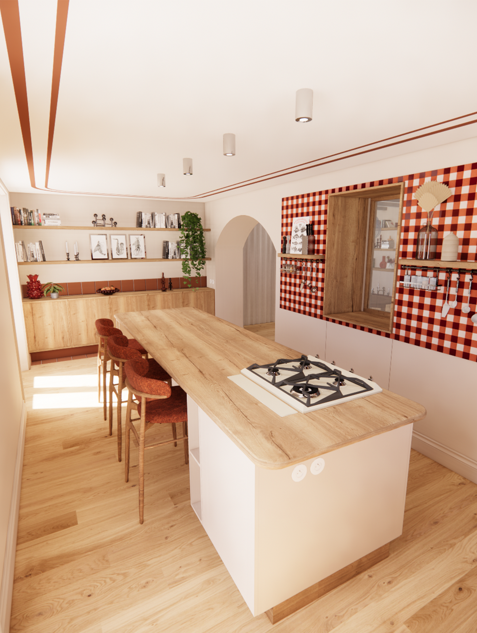 chalet vieux bois canapé rond parquet décoration lumière alpes