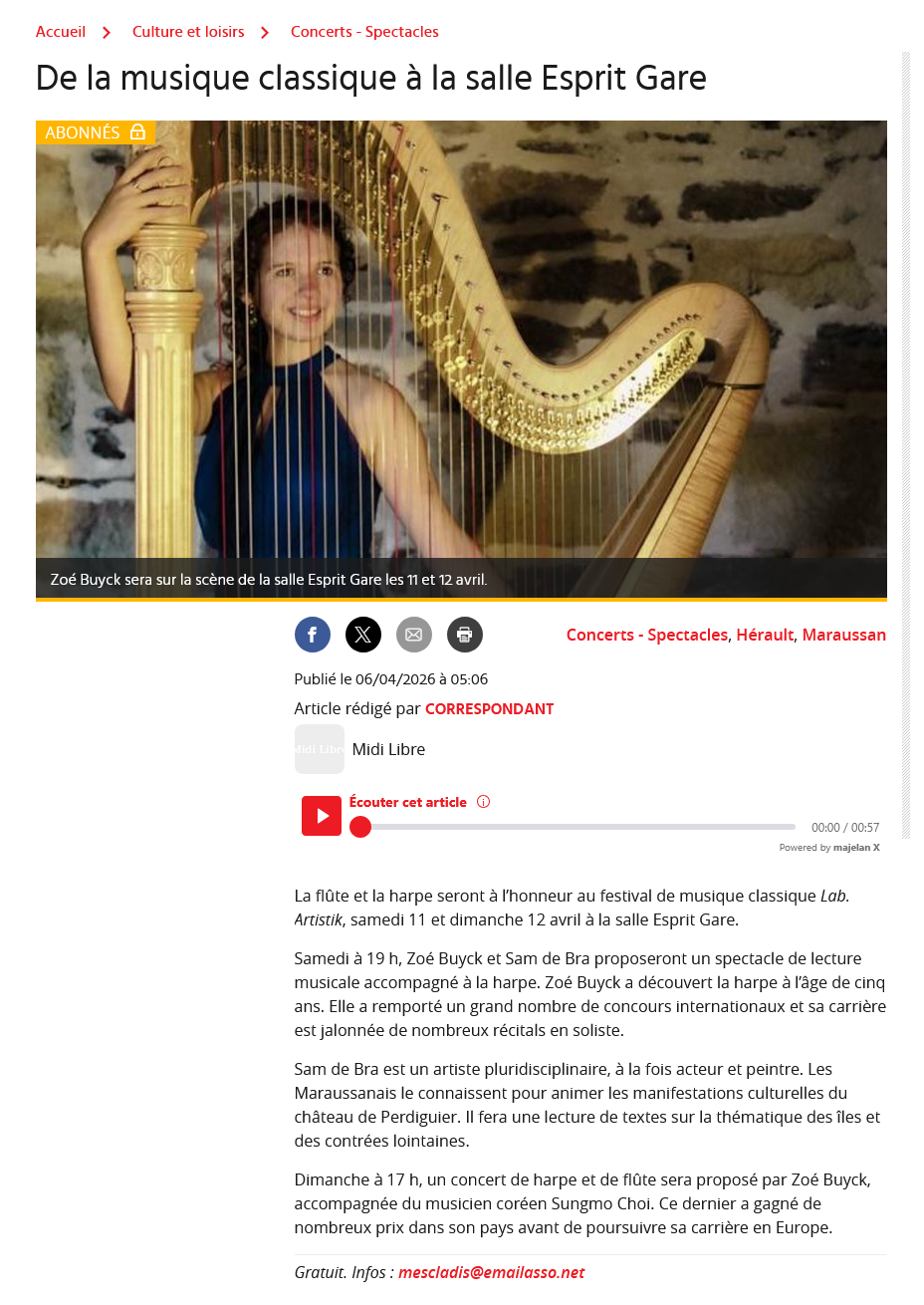 Screenshot 2026 04 18 at 08 21 21 de la musique classique a la salle esprit gare midilibre fr