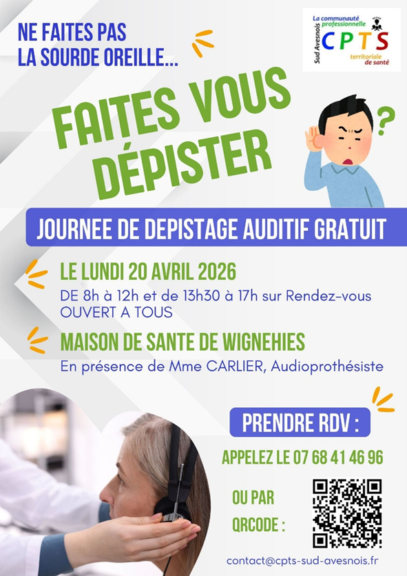 Dépistage Auditif à la Maison de Santé de Wignehies 