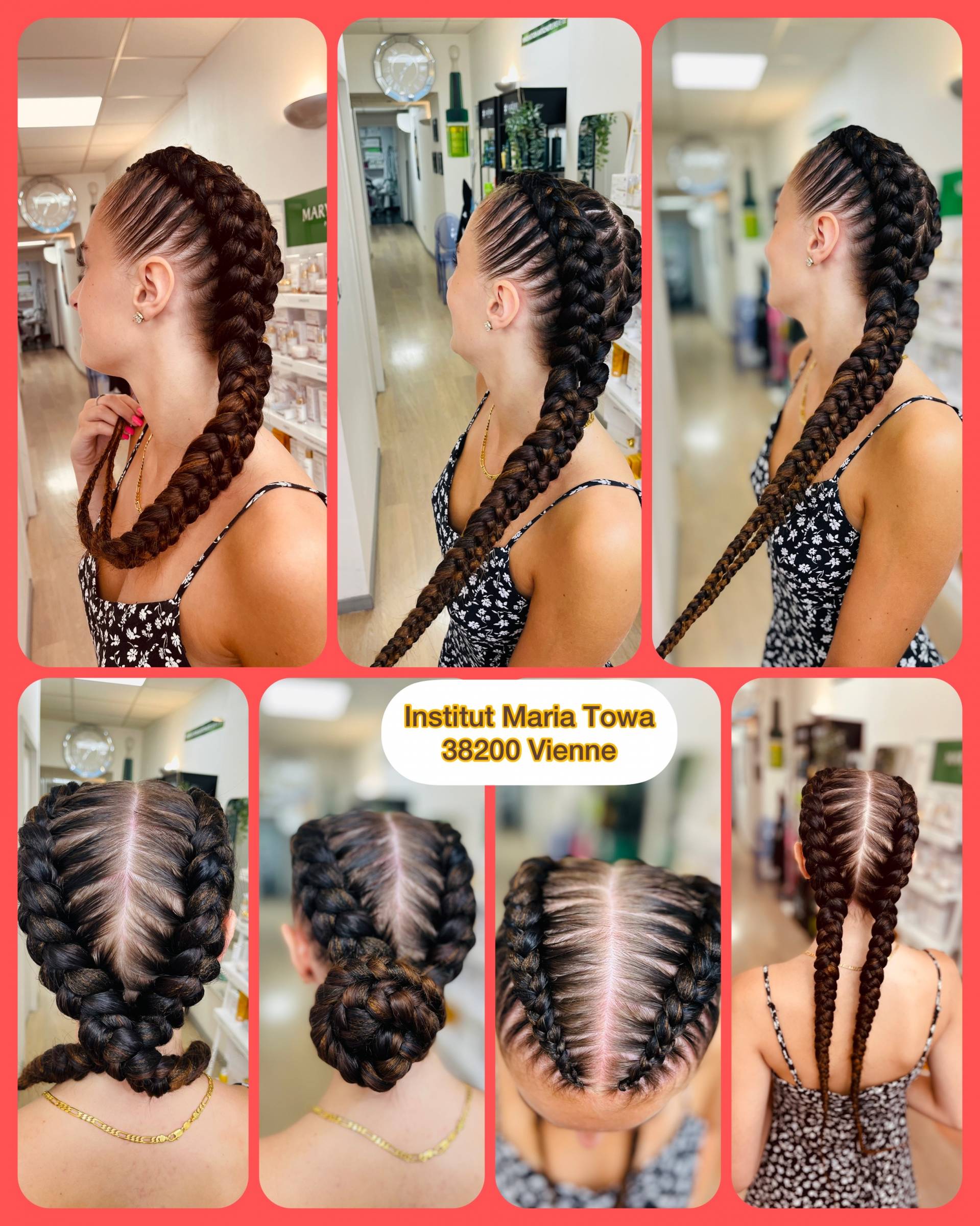 Nattes plaquees 2 tresses vienne 38