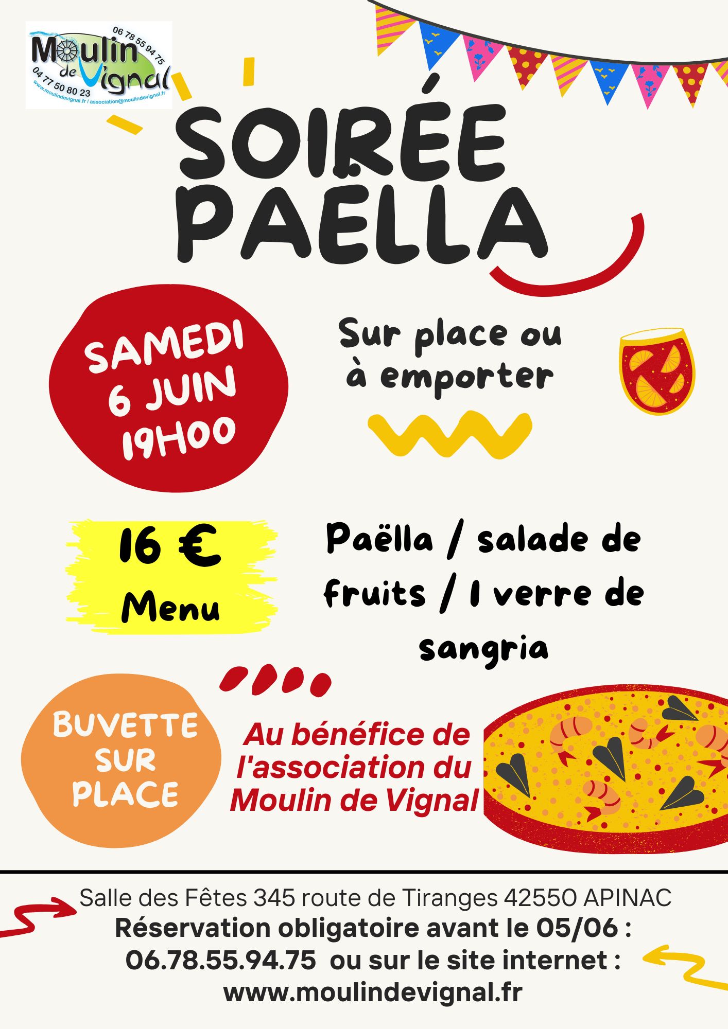 repas, paella, convivialité, association, buvette