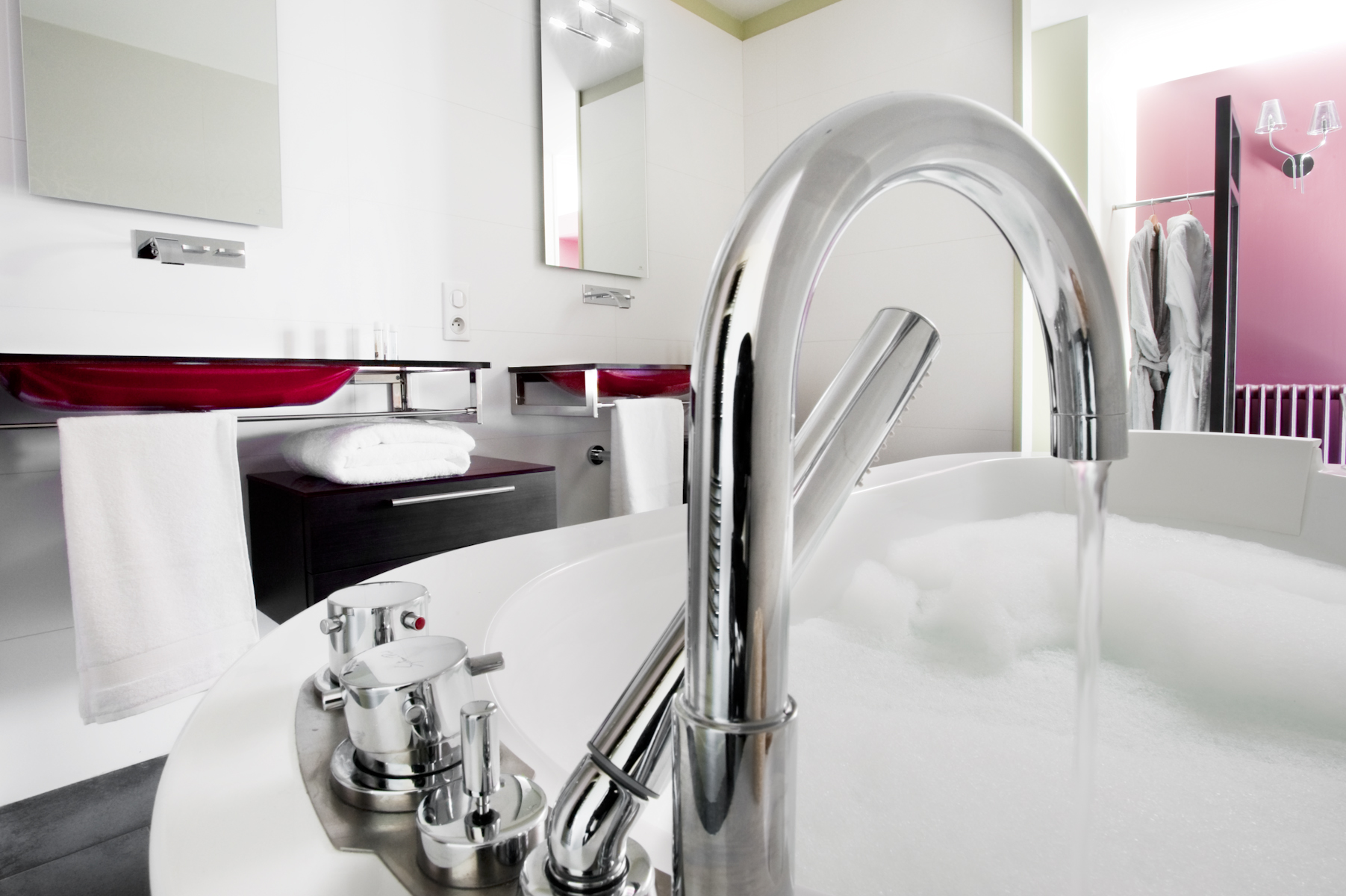 Villa des forges salle de bain baignoire