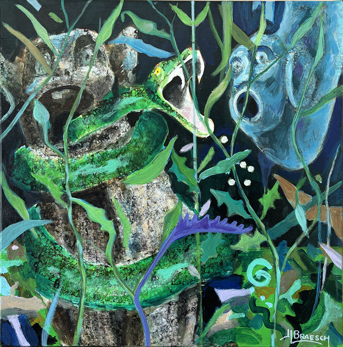 INDIGESTION
Acrylique  sur toile 60 x 60 cm 
