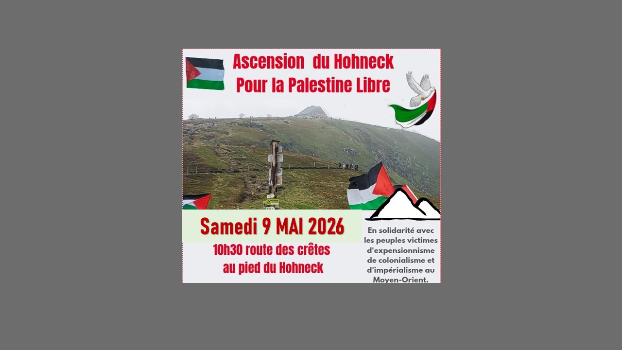 Ascension du Hohneck pour la Palestine Libre