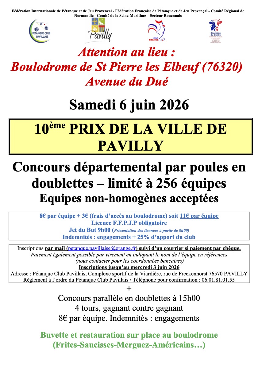 26 06 06 prix ville pavilly 2026