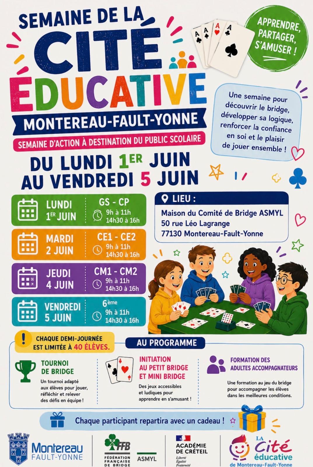 Semaine de la Cité Éducative à Montereau-Fault-Yonne ♣️