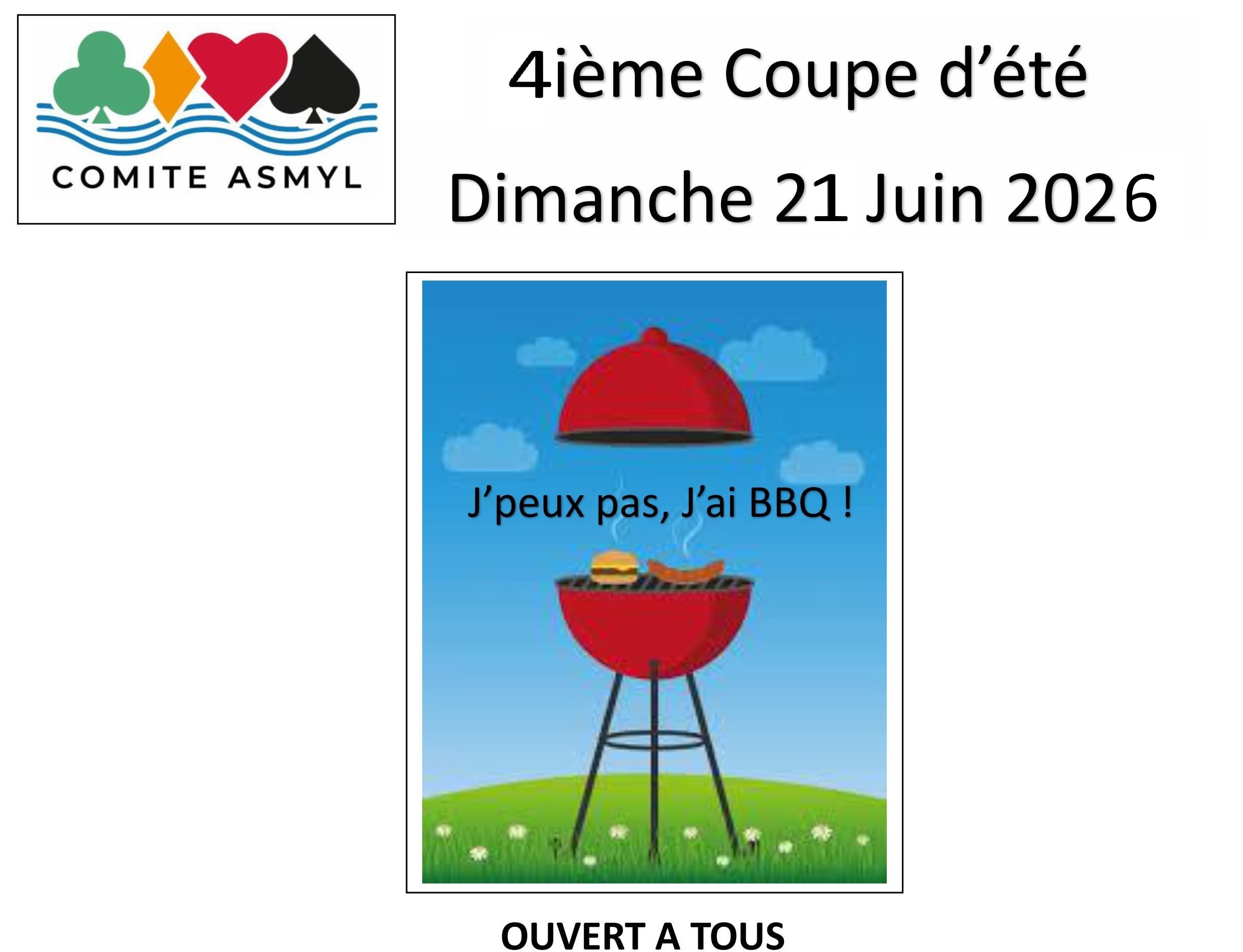 4ième Coupe d'été - BBQ du comité  - 21 juin 2026