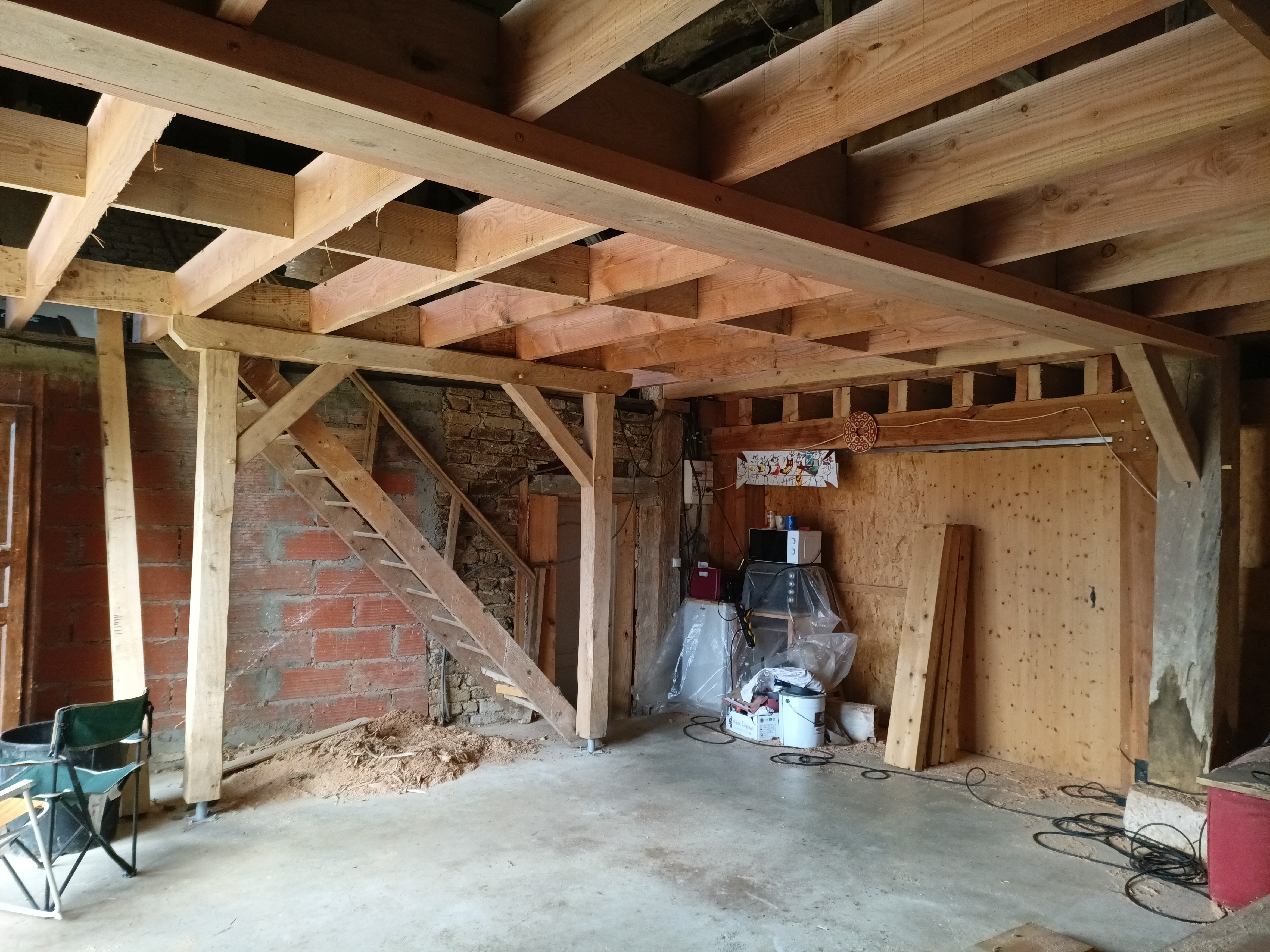 Création plancher bois en chene