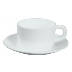 Tasse a cafe arcopal sous tasse arcopal blanche