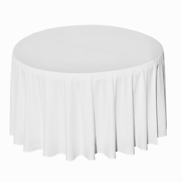 Nappe ronde anti tache 290cm blanche