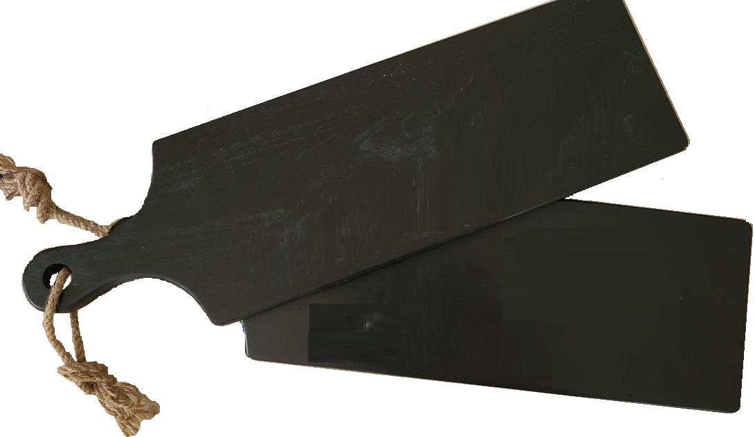14 planche de presentation en bois noir avec poignee