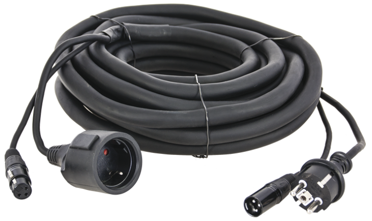Cable rallonge combo xlr et electrique 10m