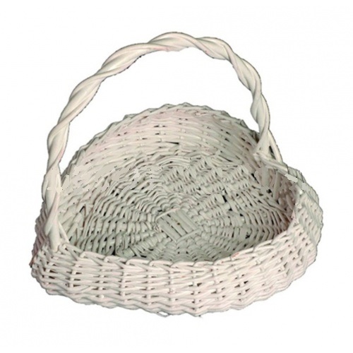 Panier osier coeur blanc avec anse 5 