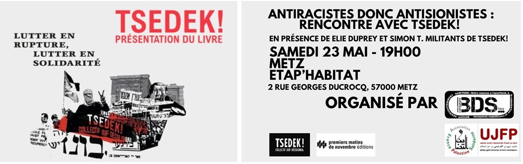 Rencontre avec des militants de TSEDEK!