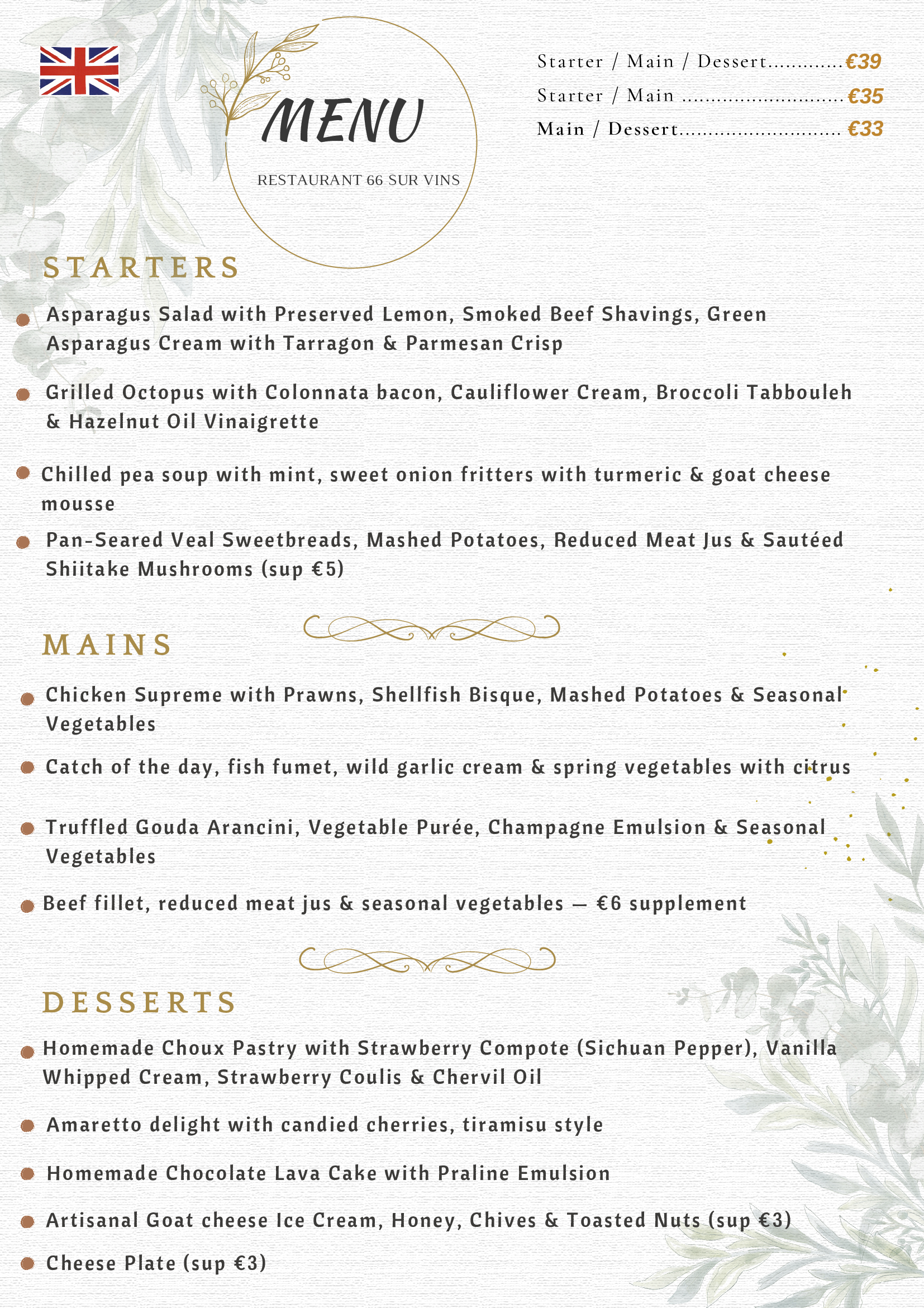 Menu-anglais