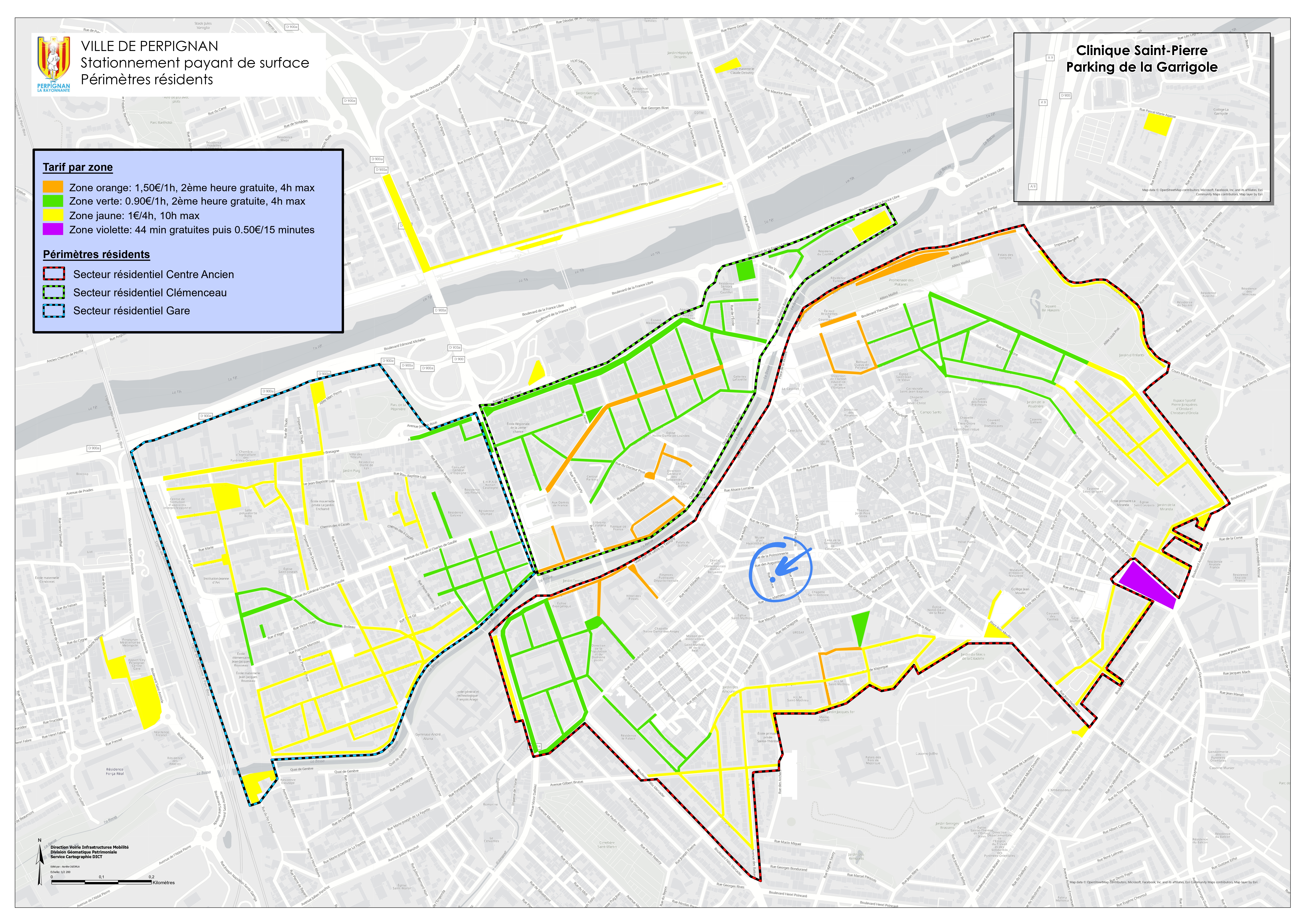 Carte stationnement de surface perpignan Salon Ansulia Massages & Soins