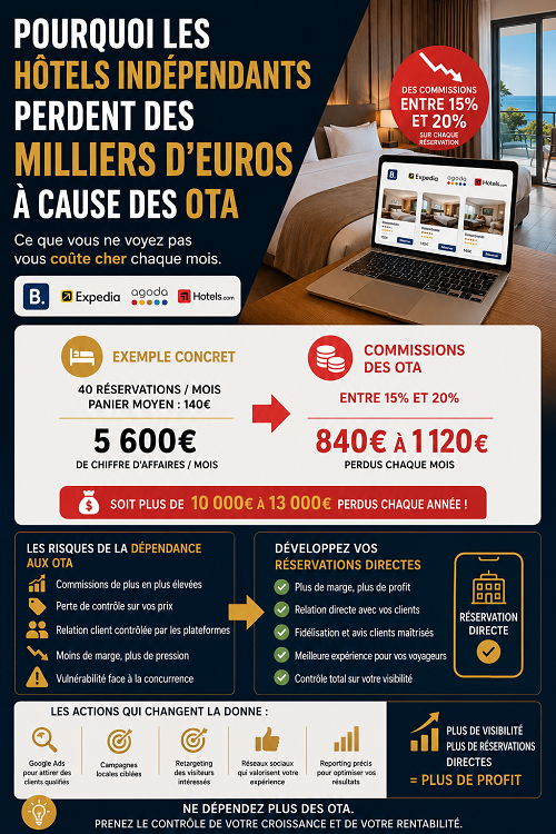 Pourquoi les hôtels indépendants perdent des milliers d’euros