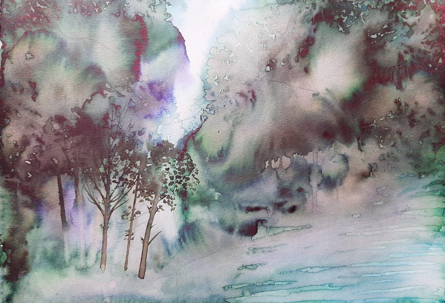 Peinture-a-l-encre-Lac
