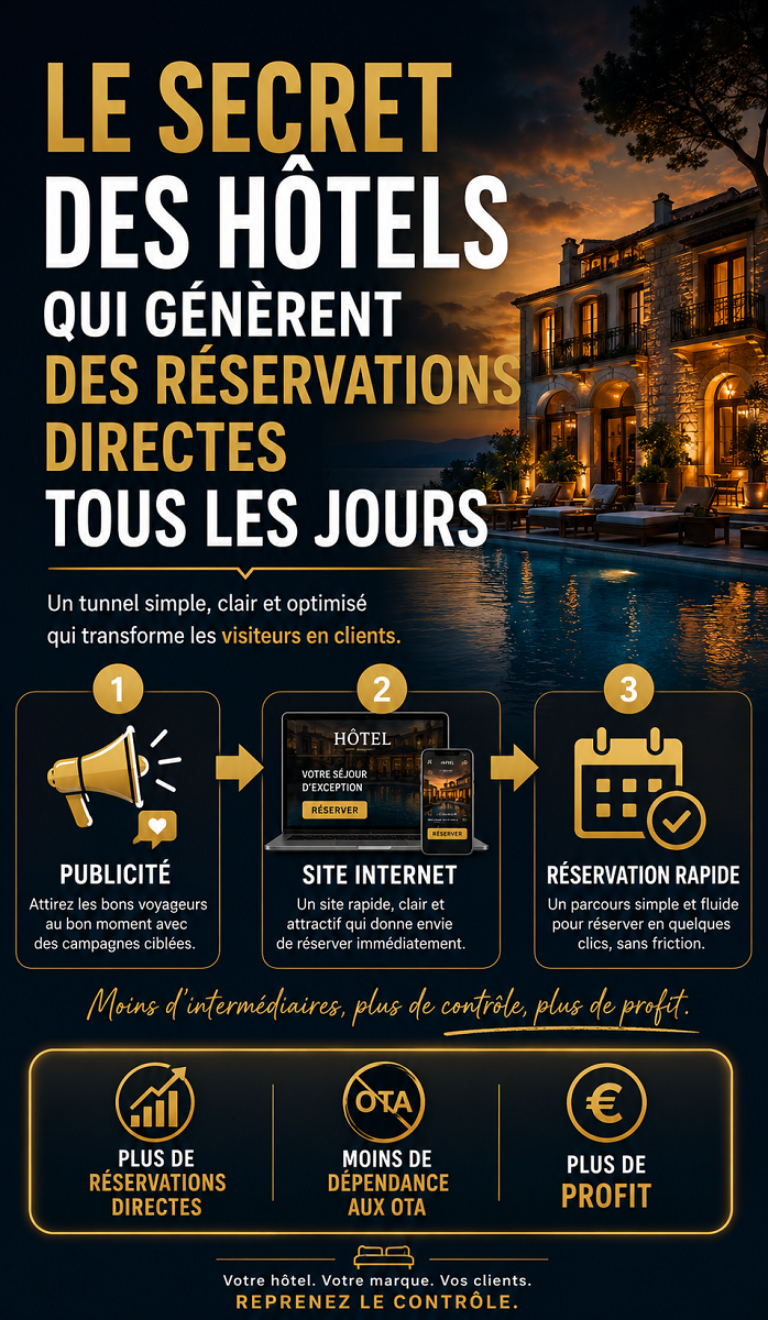 Le secret des hôtels qui génèrent des réservations directes tous les jours