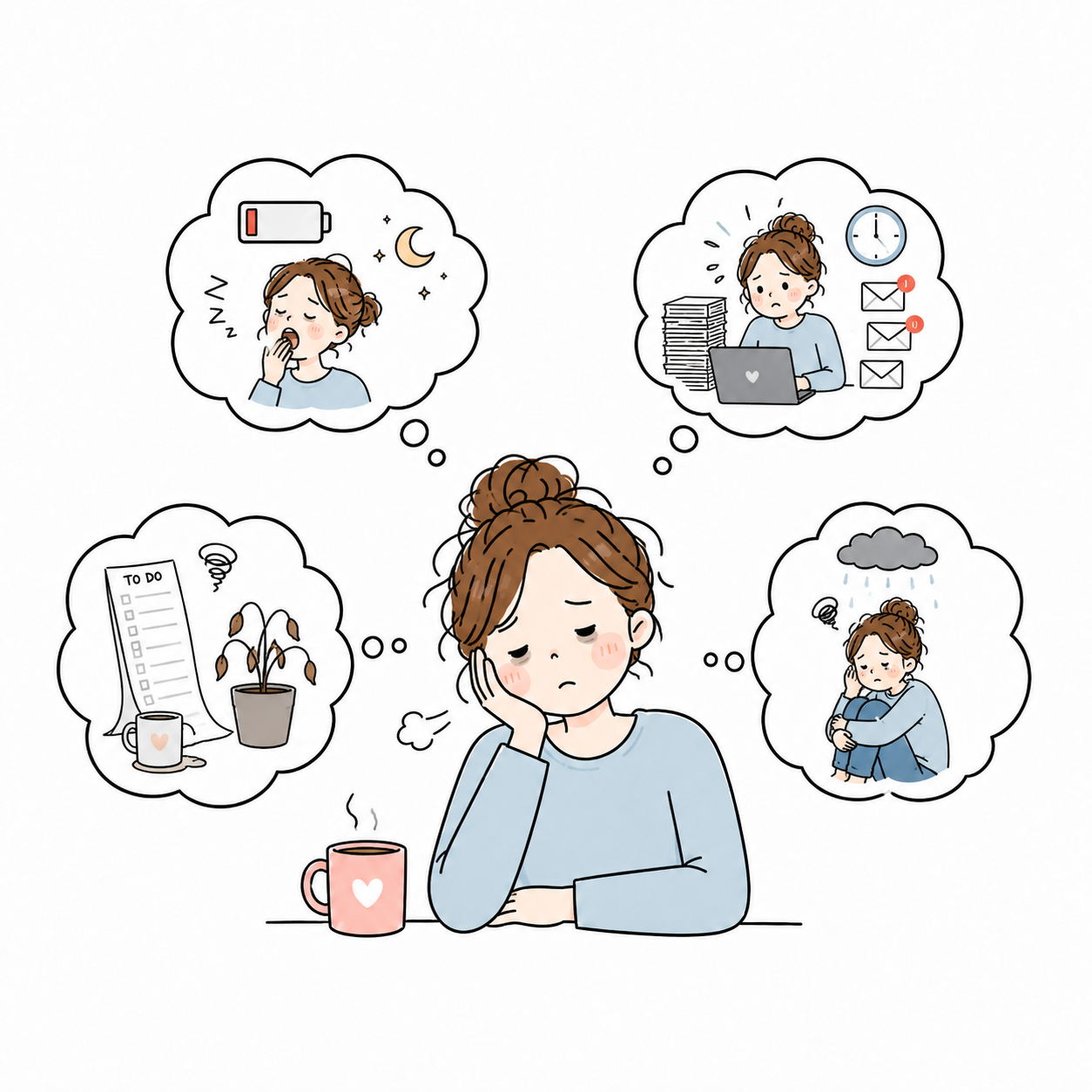 déprime, burnout fatigue 