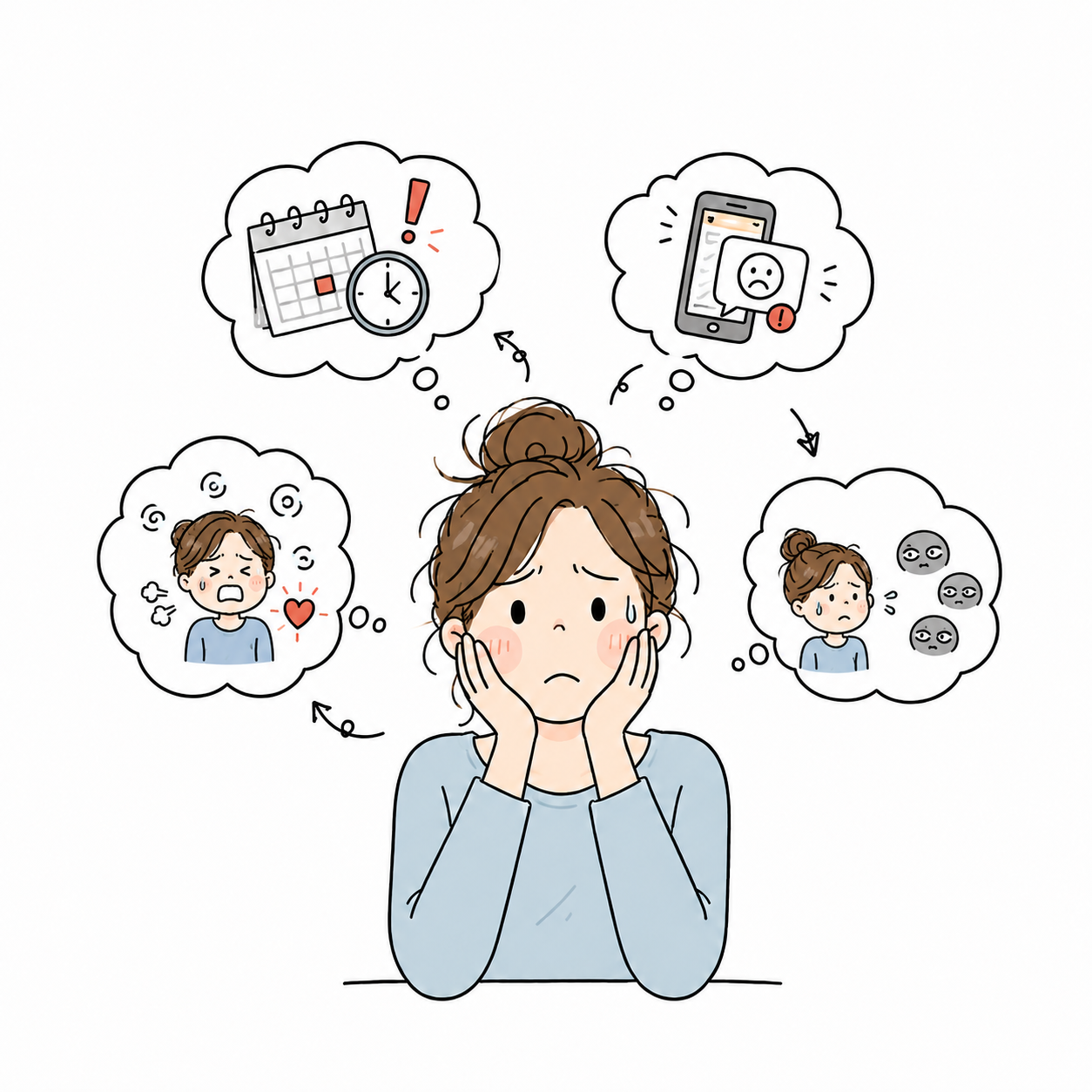stress, anxiété, crise d'angoisse, tension intérieure 