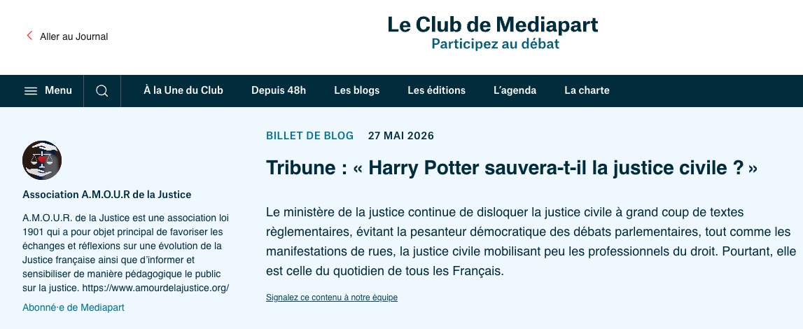 Harry Potter sauvera-t-il la justice civile ?