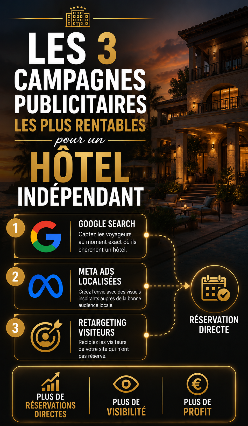 Les 3 campagnes publicitaires les plus rentables pour un hôtel indépendant