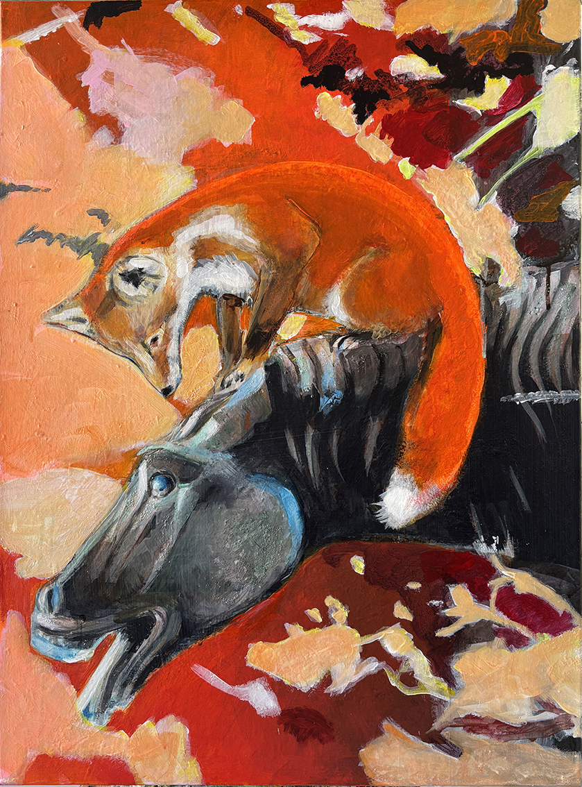MURMURER À L’OREILLE... 
Acrylique sur toile 73 x 54 cm
