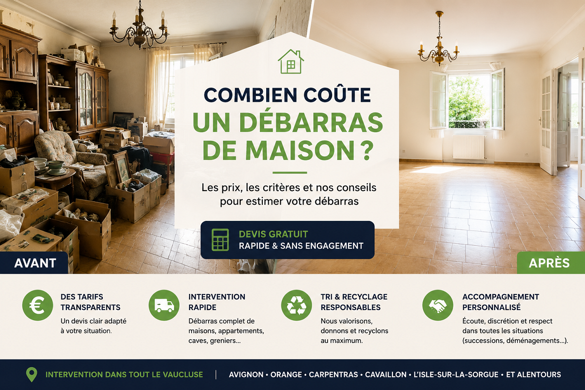 Combien coûte un débarras de maison ?