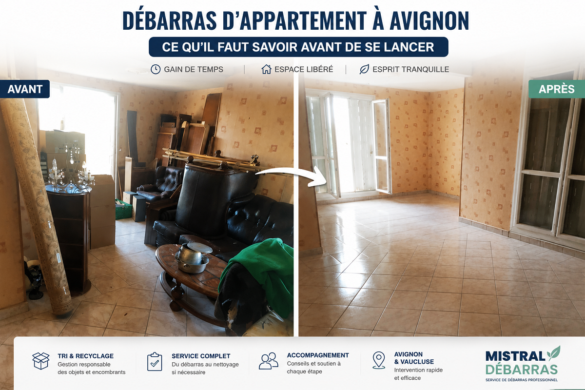 Débarras d’appartement à Avignon : ce qu’il faut savoir avant de se lancer