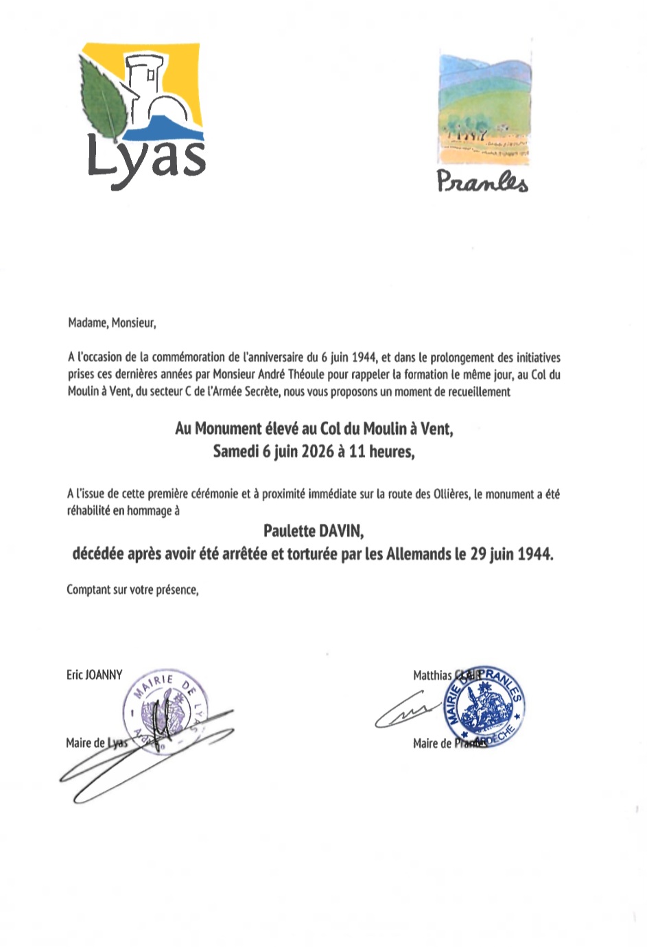 Commémoration du 6 juin 