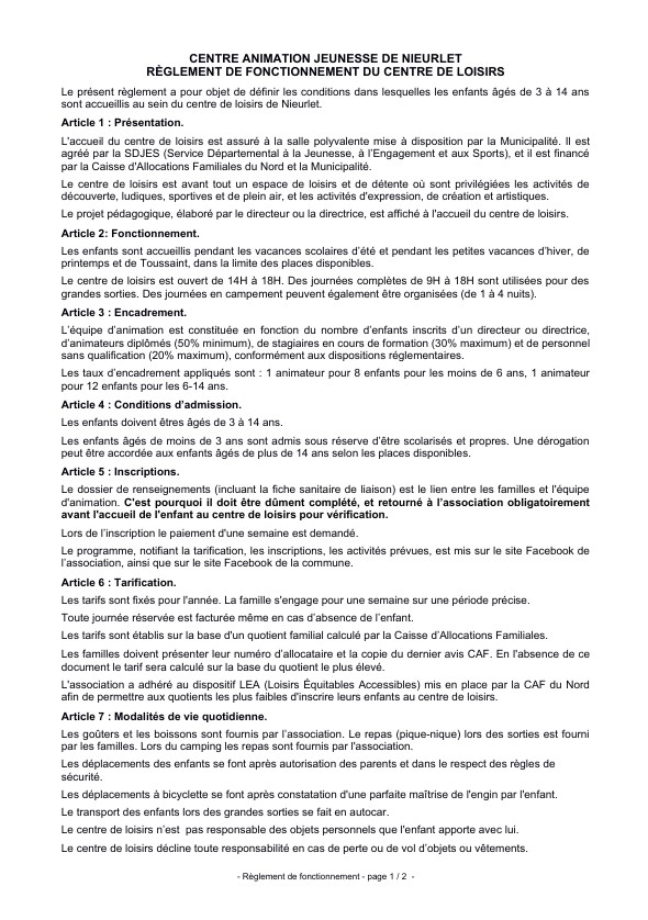Reglement 1