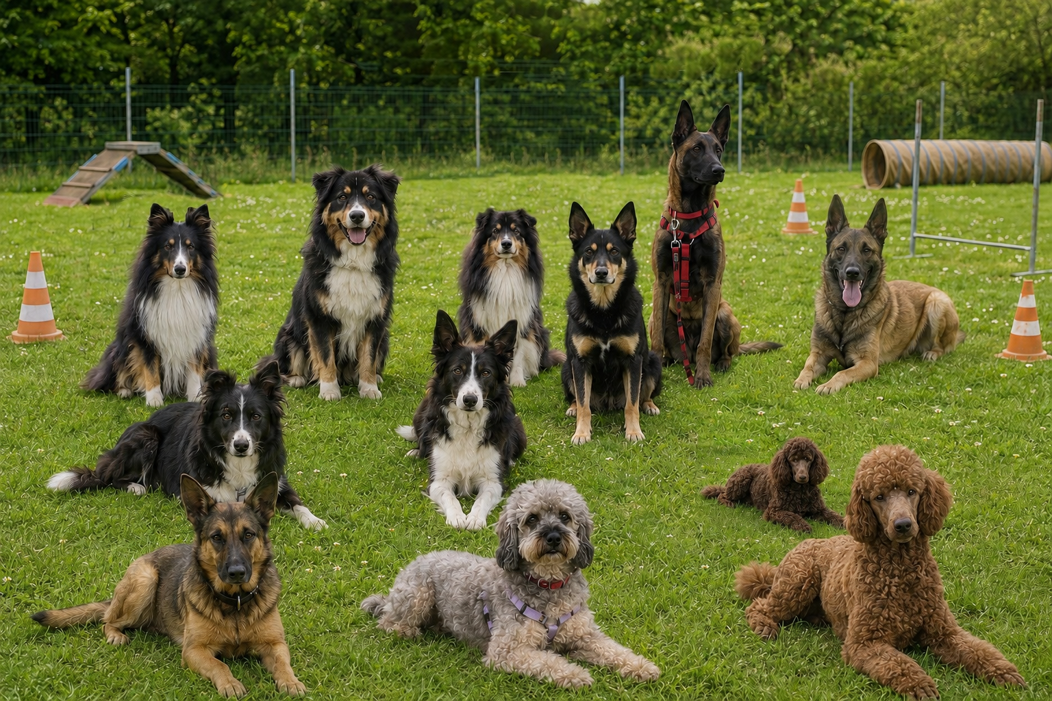 Les chiens des éducateurs du club SPECA
