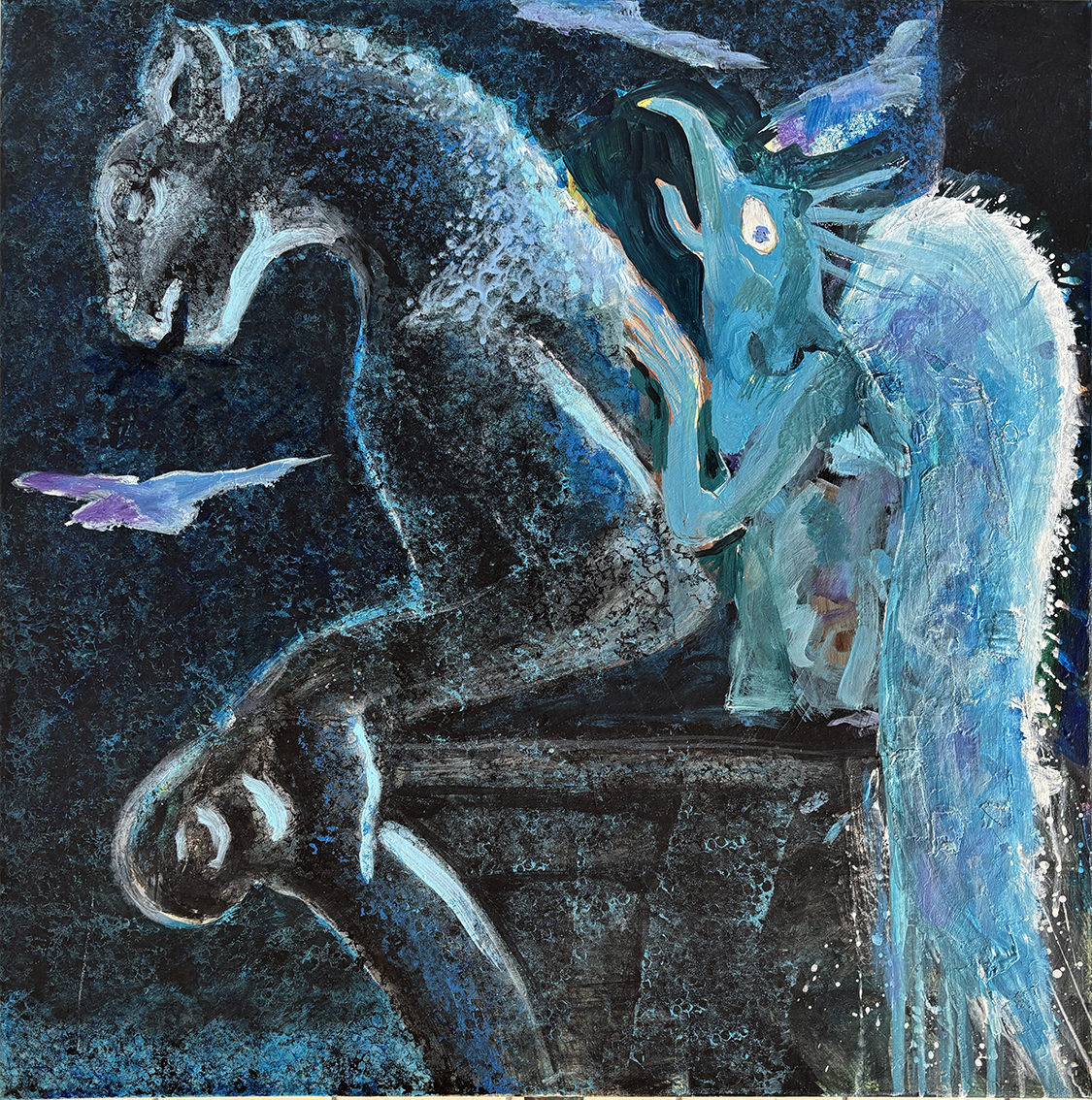 
CONFIDENCES 
Acrylique sur toile 60 x 60 cm.
