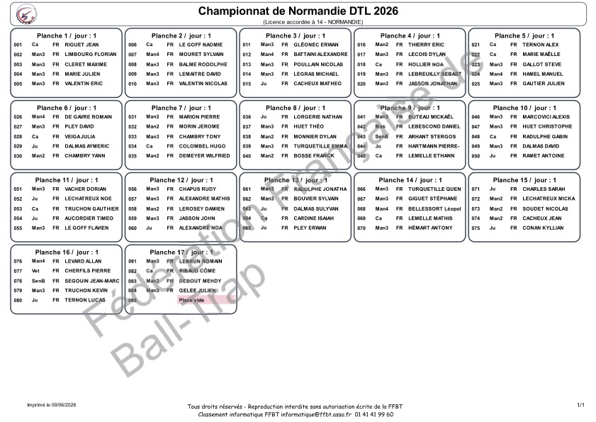 Tirage normandie dtl 2026 samedi