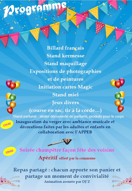 2026 flyer programme fete du village