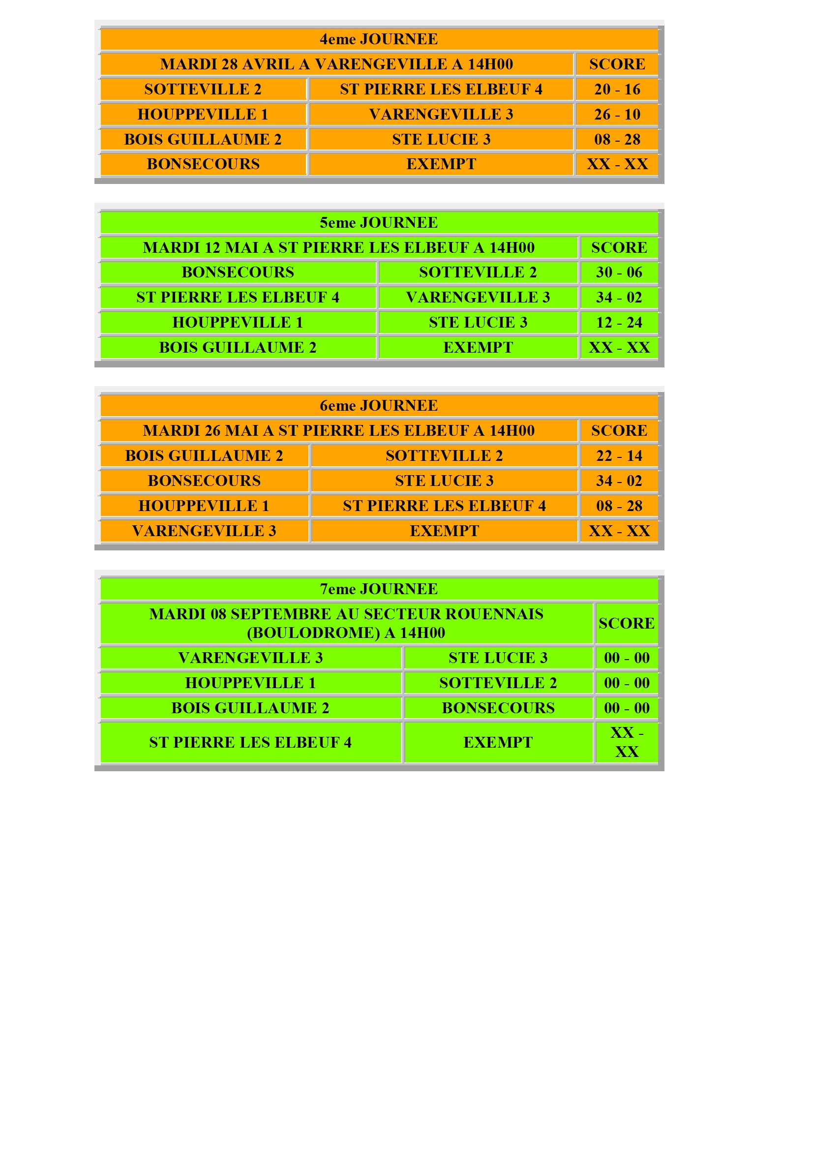 Cdc veteran d2 poule d equipe 4 conv 2
