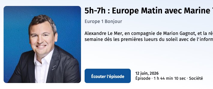 L. Sebag au micro d'Alexandre LE MER sur Europe 1 : affaire Lyhanna