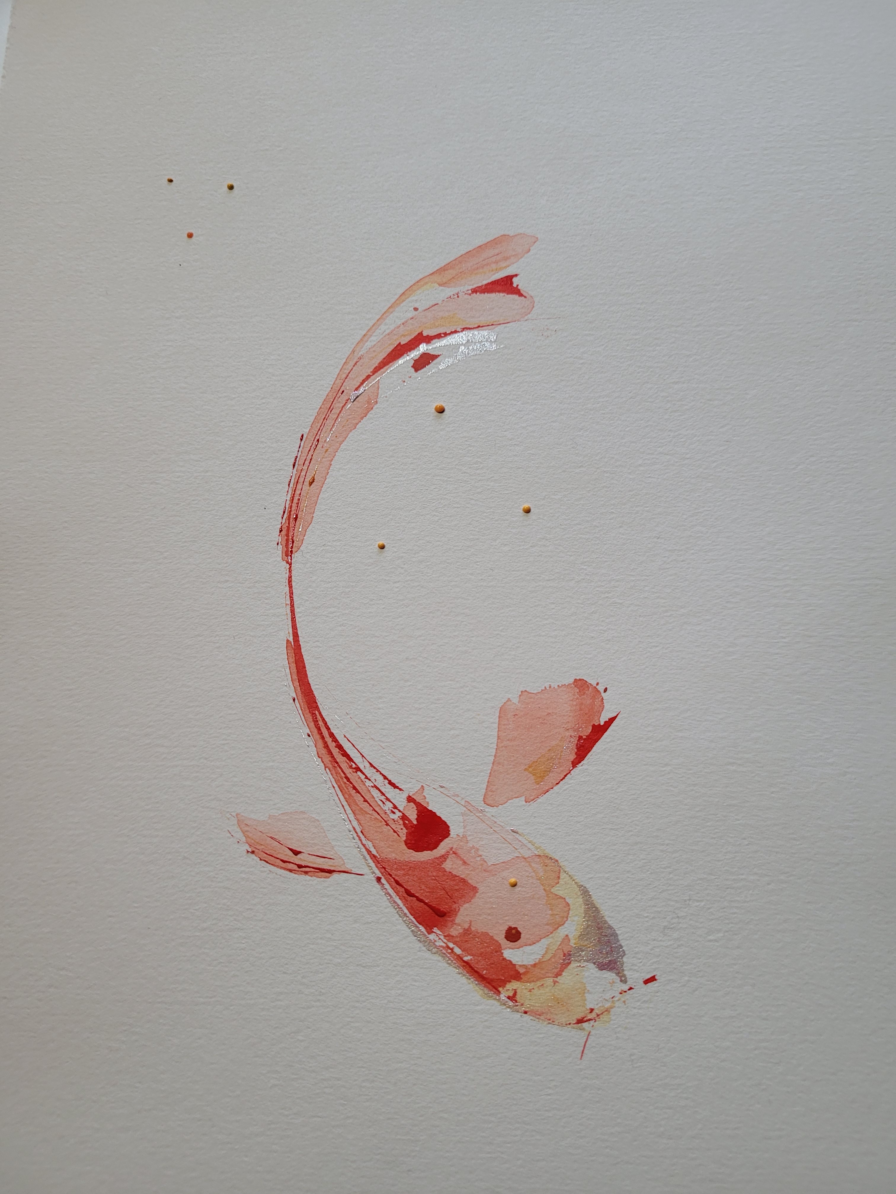 Koi aquarelle japonaises au pinceau vibrisses laurence bernard 6 
