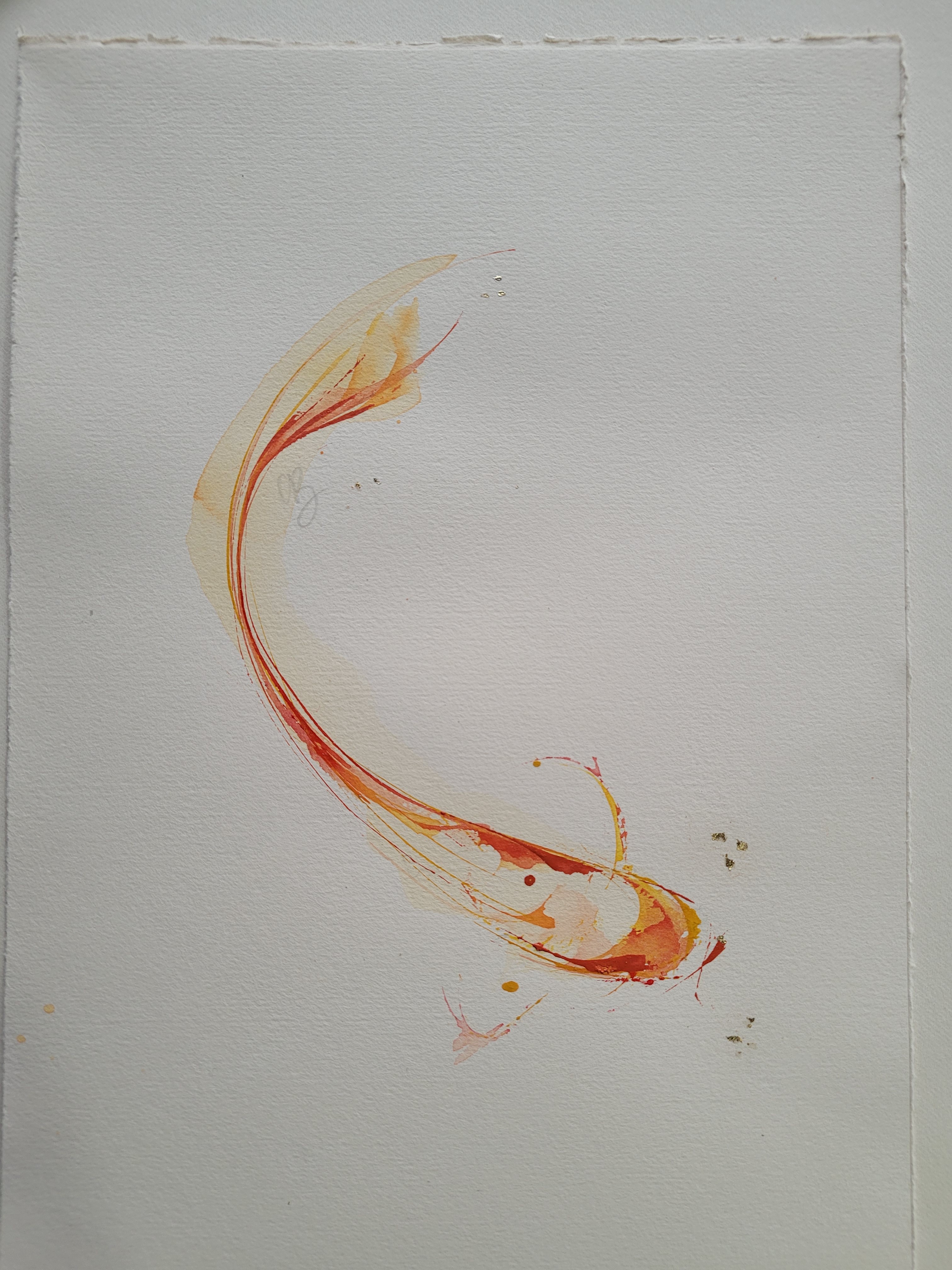 Koi aquarelle japonaises au pinceau vibrisses laurence bernard 4 