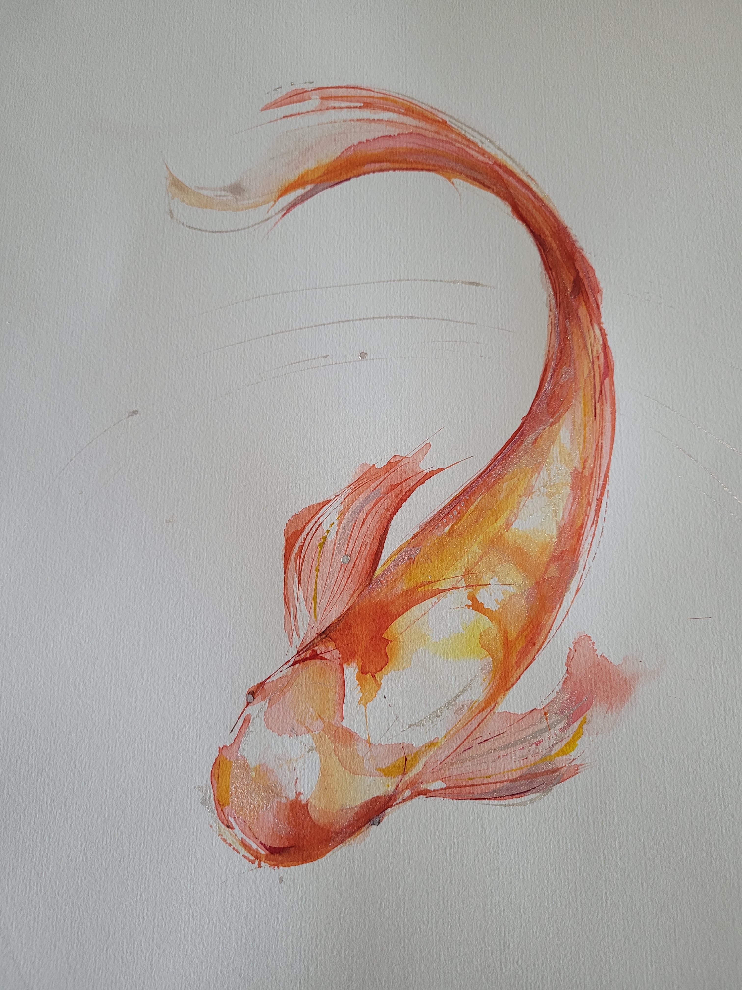 Koi aquarelle japonaises au pinceau vibrisses laurence bernard 1 