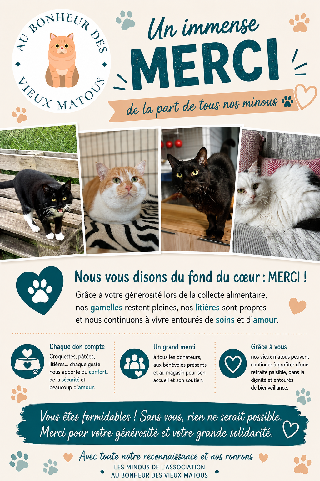 Un immense merci à tous ! 🐾 