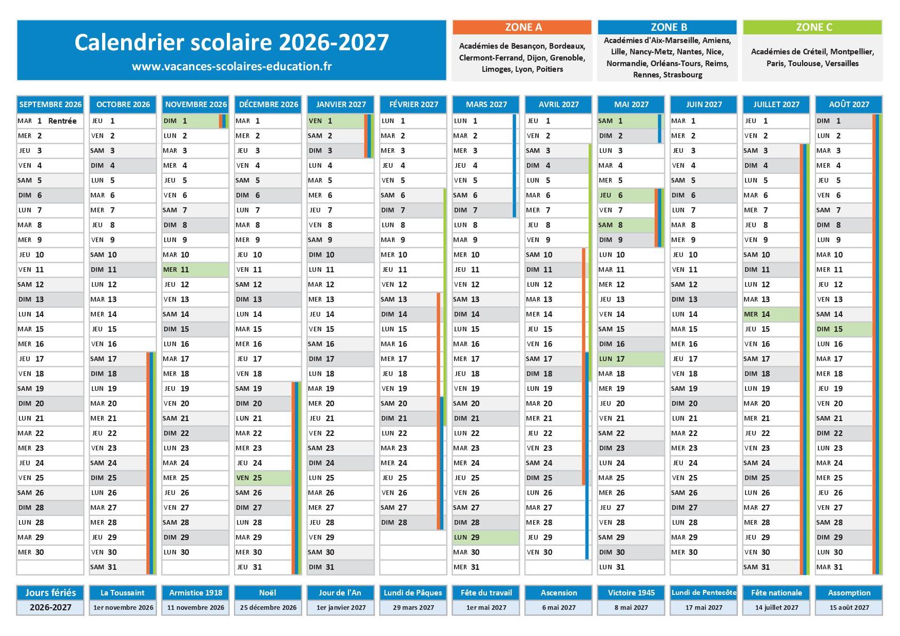 2026-2027 calendrier-scolaire
