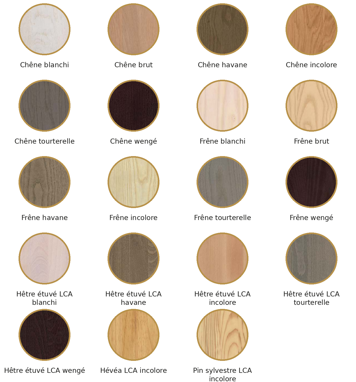 Finitions bois plasse cercles