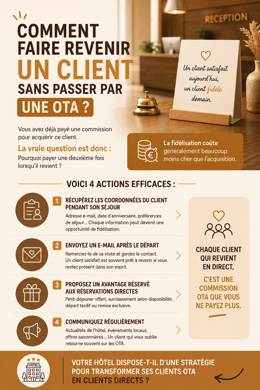 Comment faire revenir un client sans passer par une OTA ?