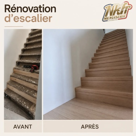 Avant apres escalier